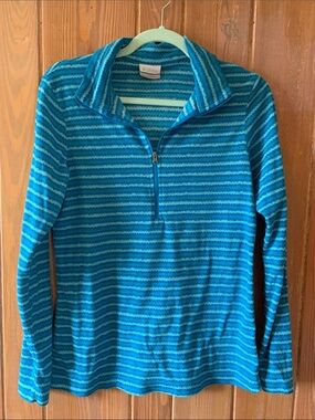 Columbia Women's Size Small Blue 1/2 Zip Light Fleece